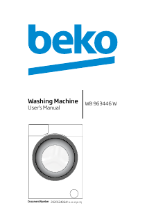 Handleiding BEKO WB 963446 Wasmachine