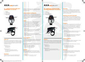 Handleiding AXA Greenline 8 Fietslamp