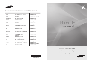 Mode d’emploi Samsung PS58B680T6W Téléviseur plasma