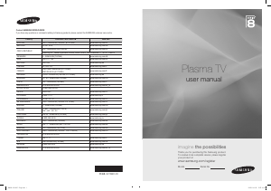 Rokasgrāmata Samsung PS58B850Y1W Plazmas televizors