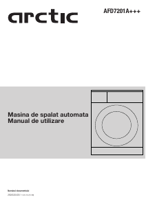 Manual Arctic AFD7201A+++ Mașină de spălat