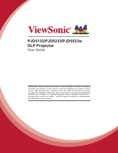 Manual ViewSonic PJD5233 Projector