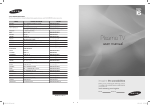 Rokasgrāmata Samsung PS63B680T6W Plazmas televizors