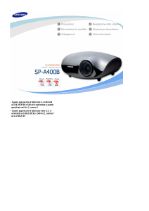 Manuale Samsung SP-A400B Proiettore