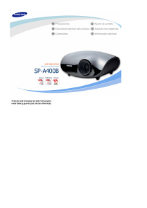 Manual de uso Samsung SP-A400B Proyector