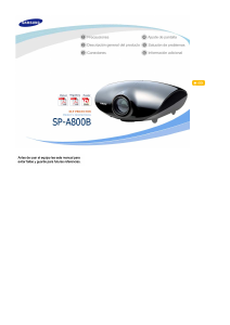 Manual de uso Samsung SP-A800B Proyector
