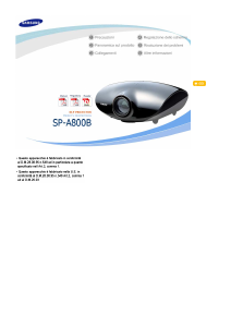 Manuale Samsung SP-A800B Proiettore