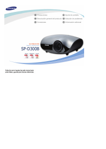 Manual de uso Samsung SP-D300B Proyector