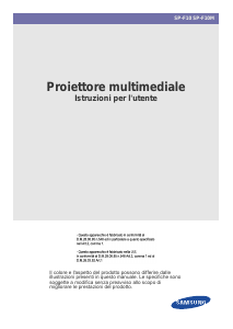 Manuale Samsung SP-F10 Proiettore