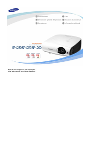 Manual de uso Samsung SP-L250 Proyector