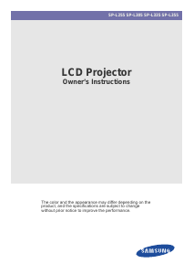 Manual Samsung SP-L255 Projector