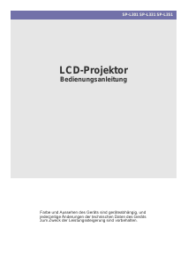 Bedienungsanleitung Samsung SP-L301 Projektor
