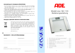 Manual ADE BA 1105 Livia Scale