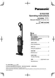 Manual Panasonic MC-UL542 Vacuum Cleaner