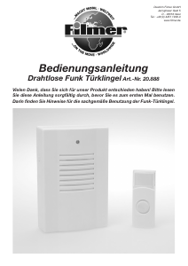 Bedienungsanleitung Filmer 20.888 Türklingel