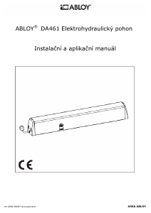 Manuál ABLOY DA461 Dveřní zavírač