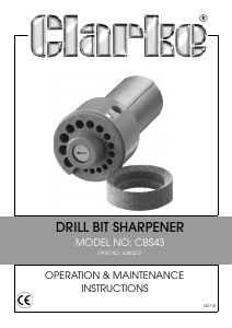 Manual Clarke CBS43 Drill Bit Sharpener