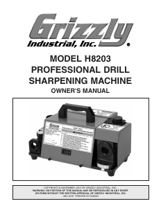 Handleiding Grizzly H8203 Boor bit slijpmachine