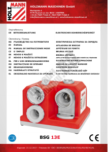 Manual Holzmann BSG 13E Masina de ascutit burghie