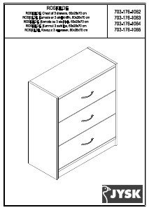 Hướng dẫn sử dụng JYSK Roskilde (60x28x70) Tủ ngăn kéo