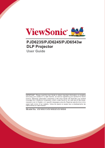 Manual ViewSonic PJD6245 Projector