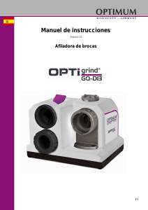 Manual de uso Optimum GQ-DI3 Optigrind Afilador de brocas