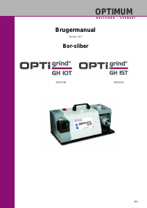 Brugsanvisning Optimum GH 10T Optigrind Borsliber