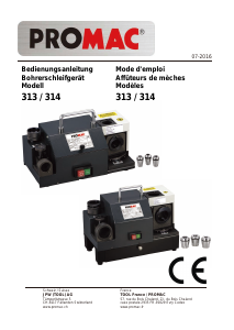 Bedienungsanleitung Promac 314 Bohrerschärfgerät