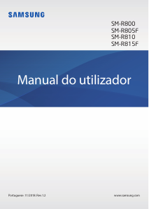 Manual Samsung SM-R810 Galaxy Watch Relógio inteligente