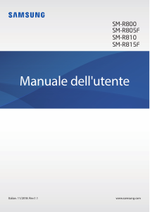 Manuale Samsung SM-R810 Galaxy Watch Smartwatch