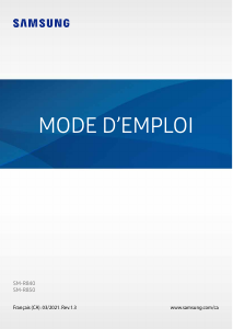 Mode d’emploi Samsung SM-R850 Galaxy Watch 3 Montre connectée