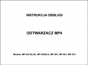 Instrukcja Xenic MP-532 Odtwarzacz Mp3