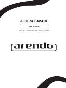 Bedienungsanleitung Arendo 305656 Toaster