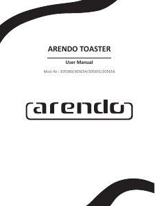 Bedienungsanleitung Arendo 305655 Toaster