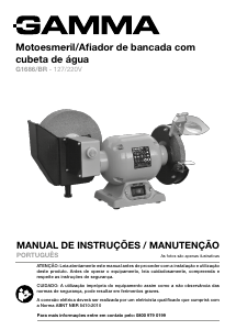 Manual Gamma G1686/BR Esmeril de banco
