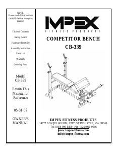 Handleiding Impex CB-339 Fitnessapparaat