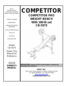 Manual Impex CB-5573 Multi-gym