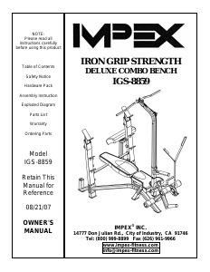 Handleiding Impex IGS-8859 Fitnessapparaat