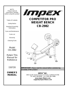 Manual Impex CB-2982 Multi-gym