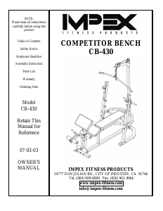 Manual Impex CB-430 Multi-gym