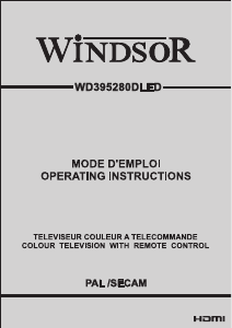 Mode d’emploi Windsor WD395280DLED Téléviseur LED