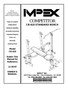 Manual Impex CB-610 Multi-gym