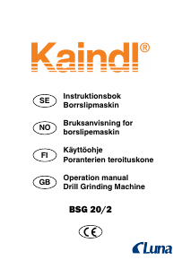 Bruksanvisning Kaindl BSG 20/2 Borsliper