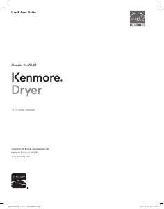 Manual Kenmore 111.69142 Dryer
