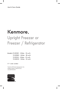 Manual Kenmore 111.22212 Freezer