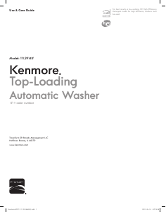 Manual Kenmore 111.29142 Washing Machine