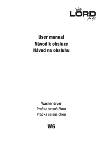 Manuál Lord W6 Pračka