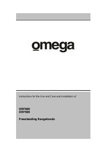 Manual Omega ORF60XL Cooker Hood