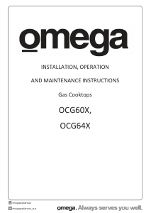 Handleiding Omega OCG64X Kookplaat