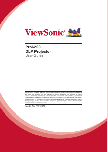 Manual ViewSonic Pro6200 Projector